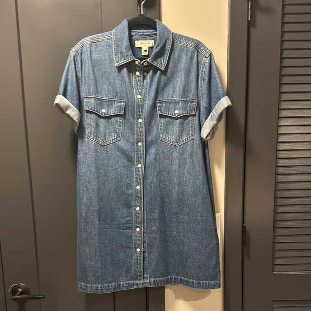 Madewell Denim Button-Up Shirt Dress